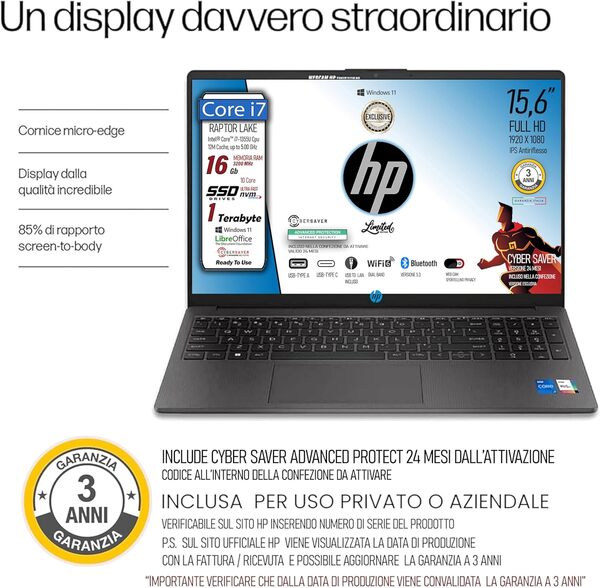 HP 15s-fq1461ng Blanc Ordinateur Portable 39,6 cm (15.6