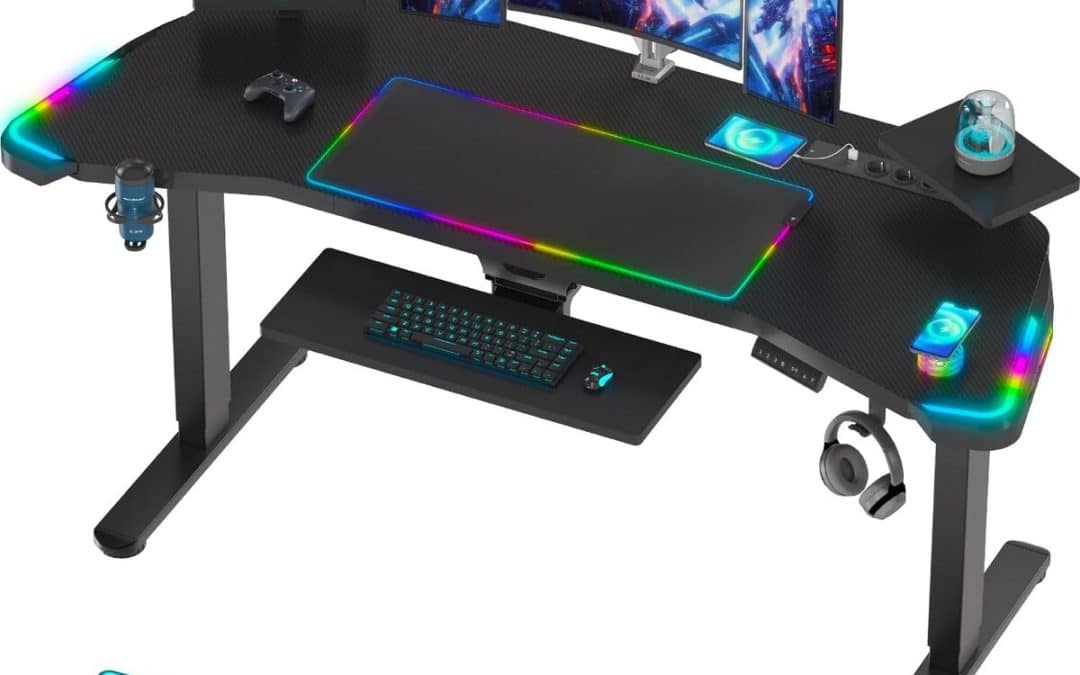 Test du bureau gaming électrique Devoko 186 cm : confort et fonctionnalité