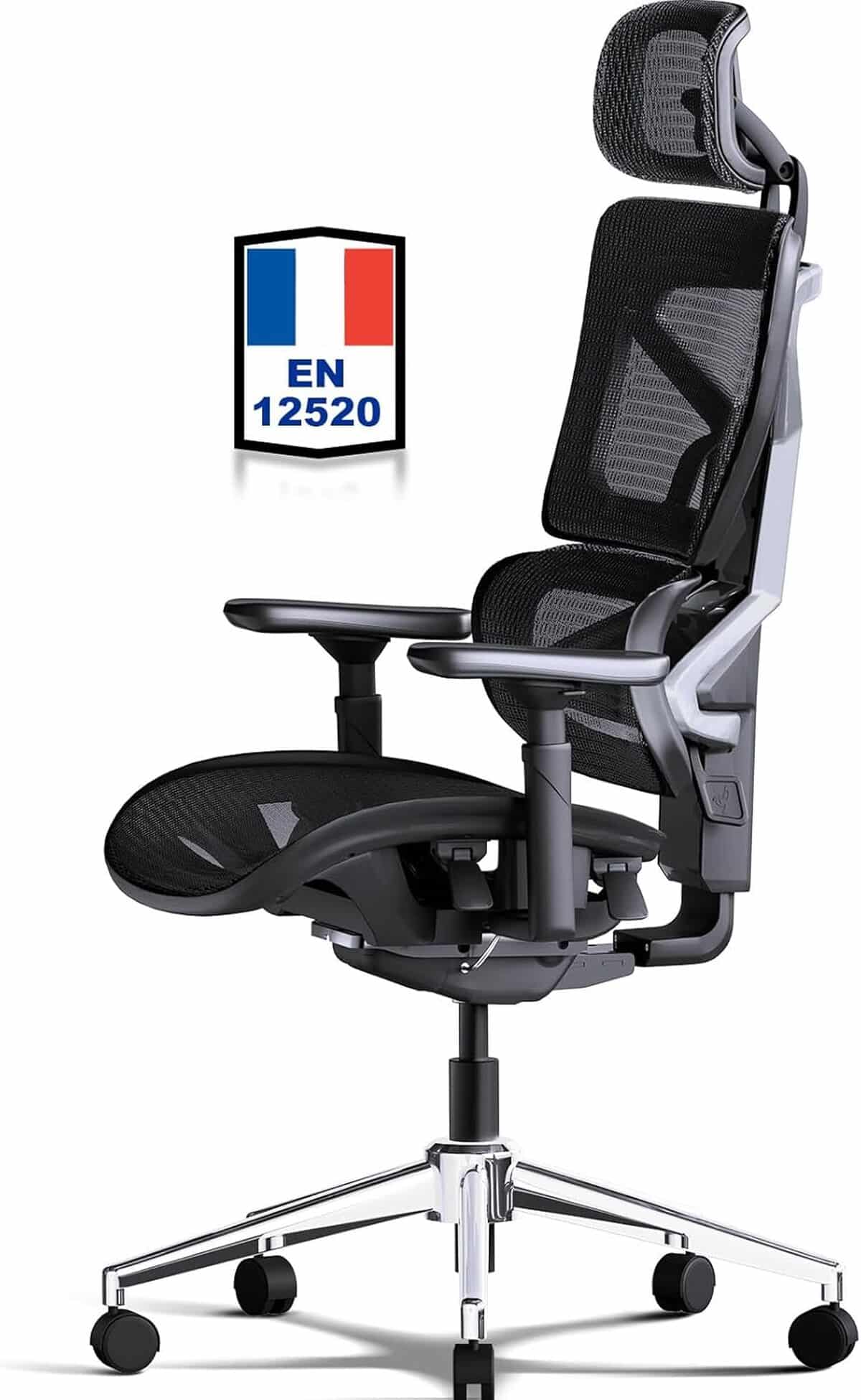 Fauteuil de Bureau avec Repose-Pieds Télescopique, Chaise de Bureau avec Large Assise Rembourrée, Siège Bureau Ergonomique avec Dossier Inclinable et Hauteur Réglable, Roulette Silencieuse, Gris Fauteuil de Bureau avec Repose-Pieds Télescopique, Chaise de Bureau avec Large Assise Rembourrée, Siège Bureau Ergonomique avec Dossier Inclinable et Hauteur Réglable, Roulette Silencieuse, Gris