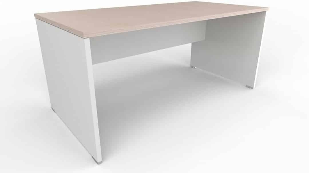 Test du bureau opérationnel 140x80 cm en bois blanc/chêne