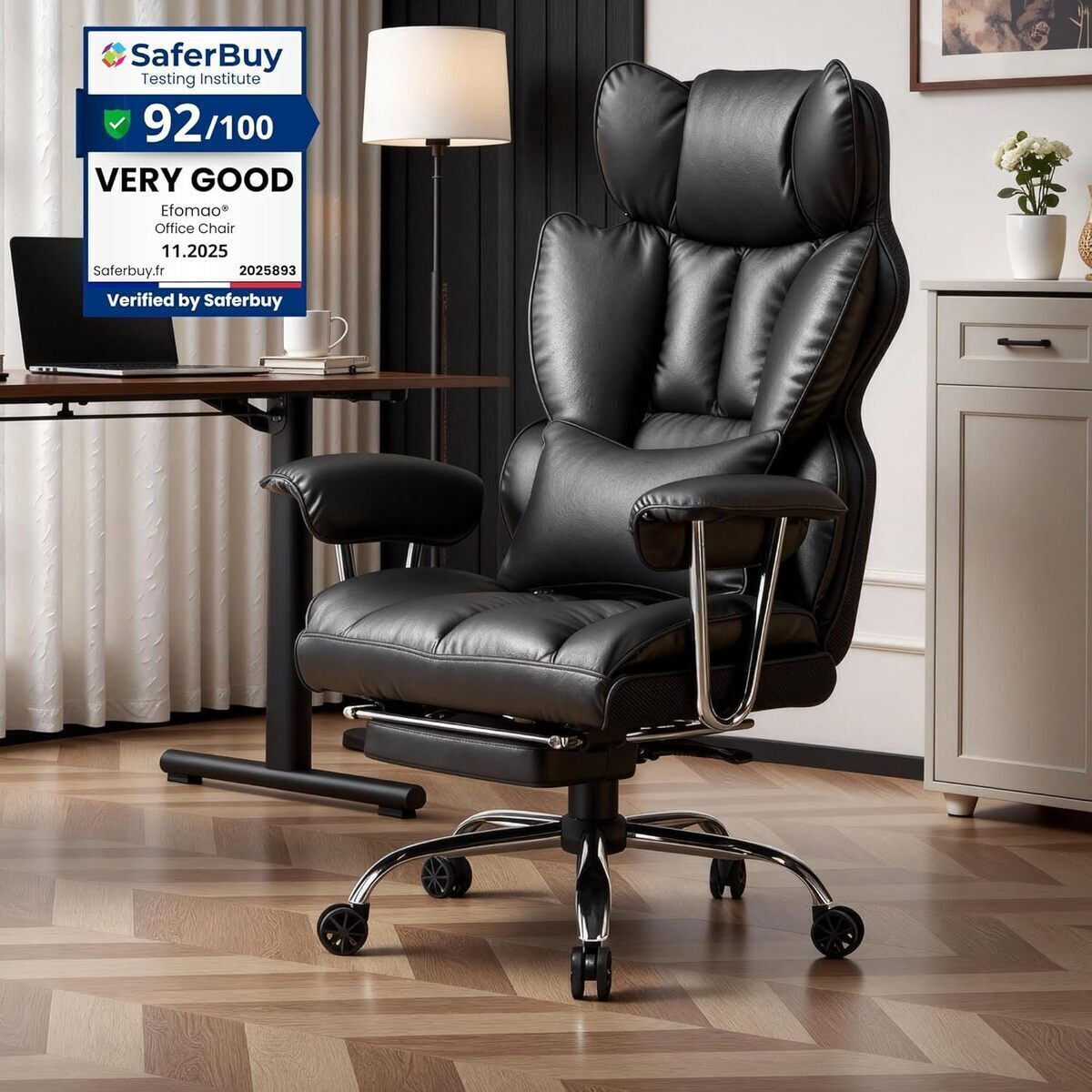 Test du fauteuil de direction Efomao : confort ergonomique et robustesse au bureau